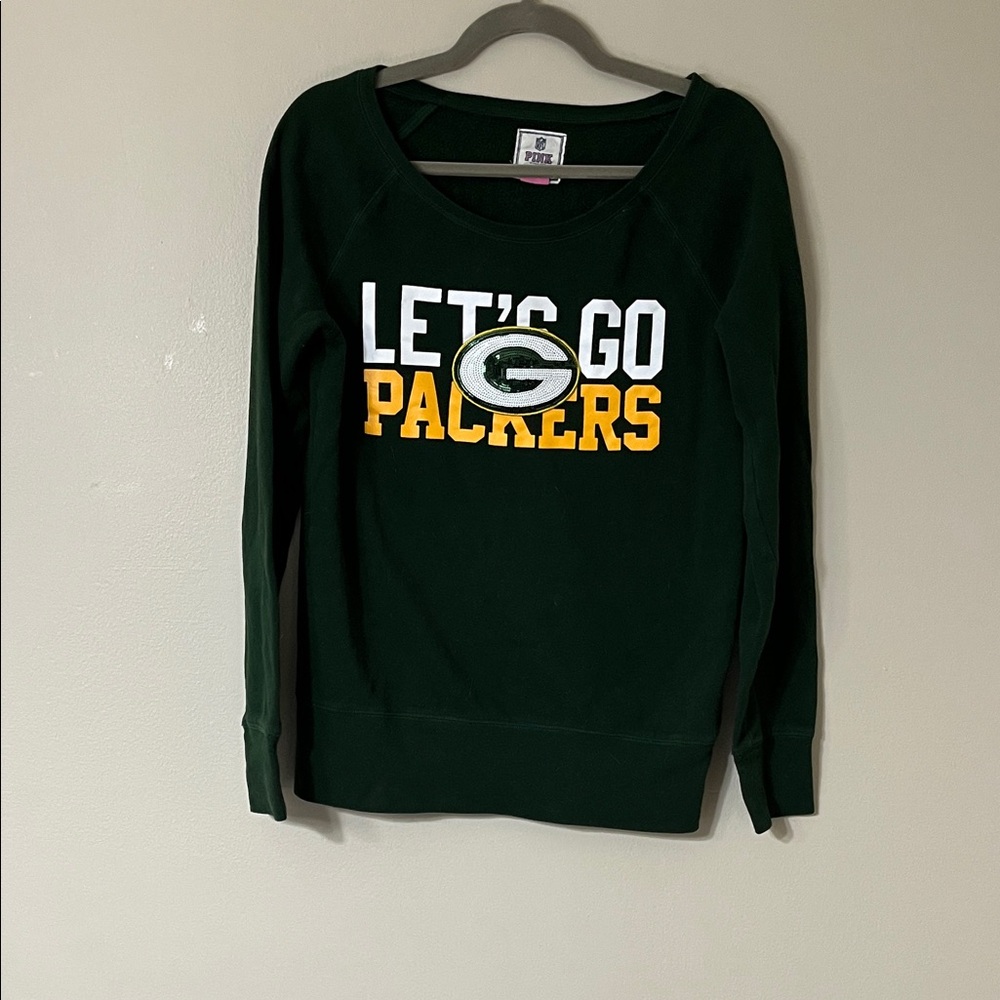 PINK Victoria's Secret Green Packers Sweater
